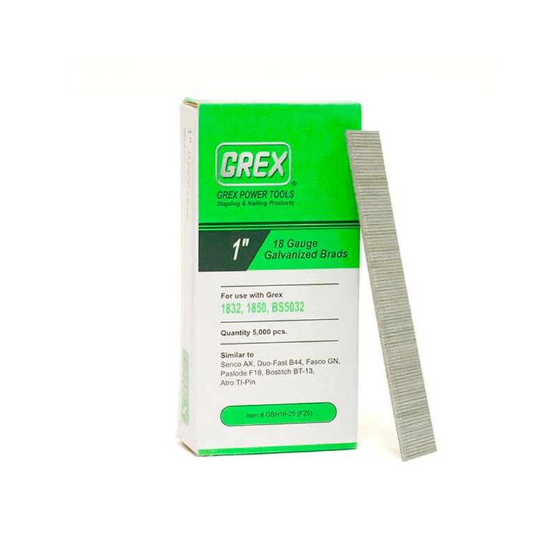 18 Gauge Galvanized Brad Nails - 5K Pack - Length:1"